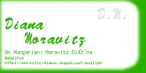 diana moravitz business card